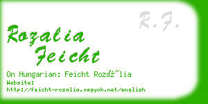 rozalia feicht business card